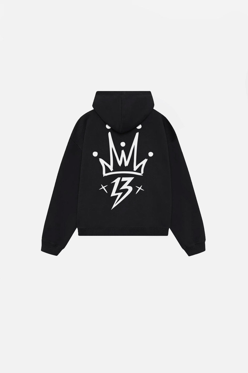 HOODIE 280GR. CROWN TRZE BLACK