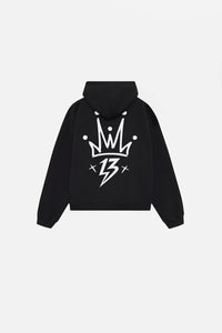 HOODIE 450GR. CROWN TRZE BLACK